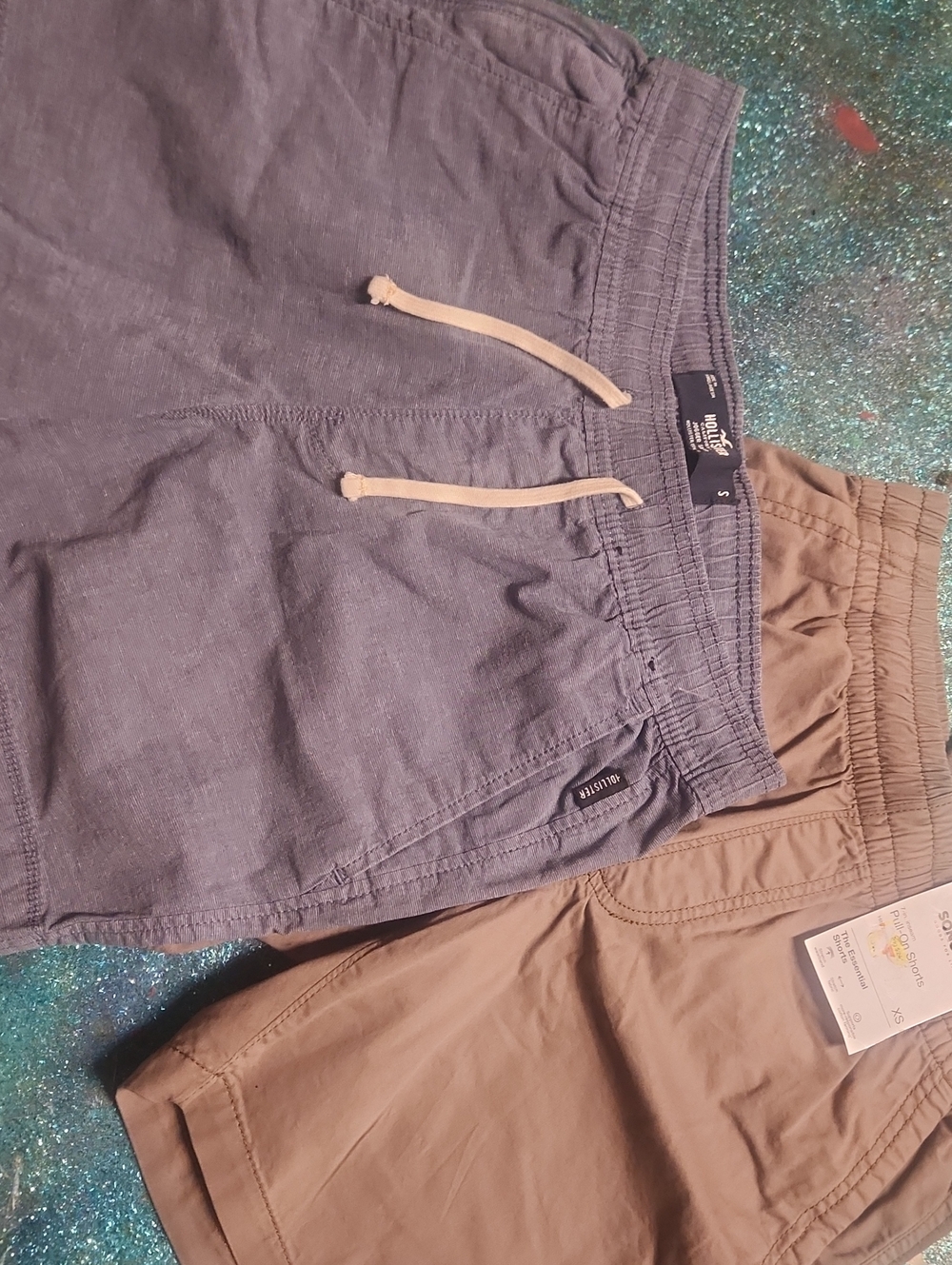 2 Pairs Men's Drawstring Linen-Blend Shorts -